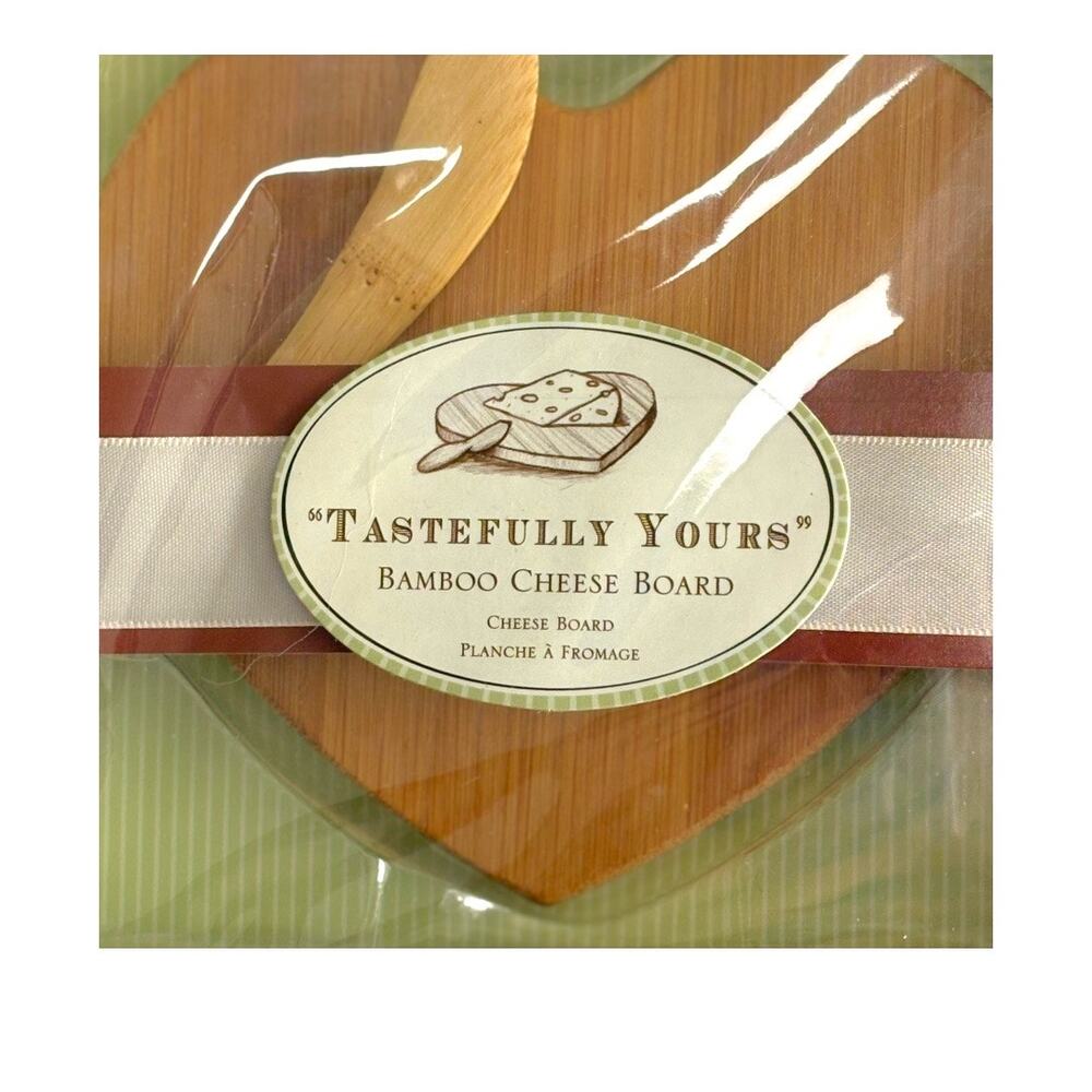 NWT Kate Aspen Tastefully Yours Bamboo Cheese Board   for Charcuterie/Kitchen